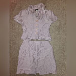 Vintage Mark Farrel Purple 9/10 Skirt And Top Outfit